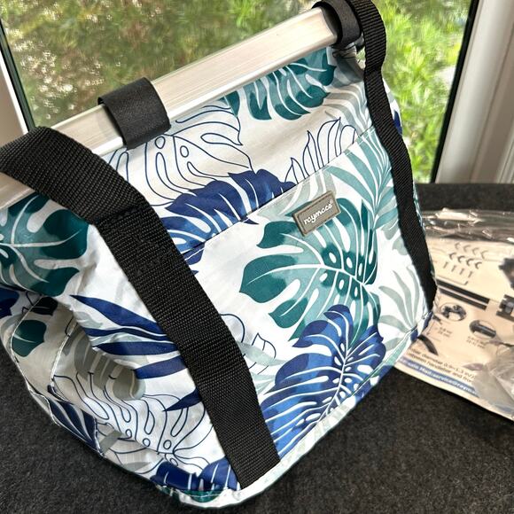 Raymace Floral Bike Handlebar Basket – Foldable Tote with Mounting Kit, New - Picture 5 of 10